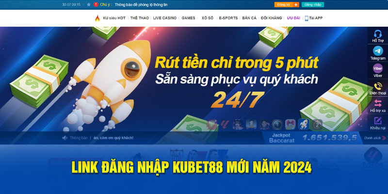 Link đăng nhập Kubet88 mới năm 2024